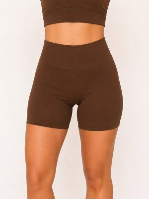 Short Fitness Feminino Meia Coxa Cós Alto Suplex Premium Zero Transparência Academia